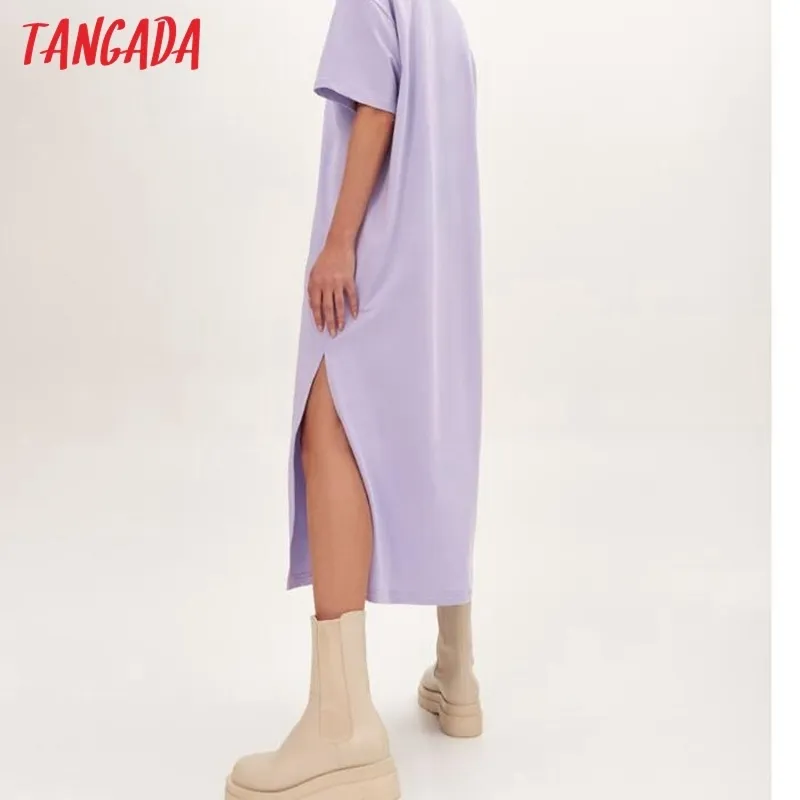Tangada Frauen elegant 95% Baumwoll -Sweatshirt übergroß