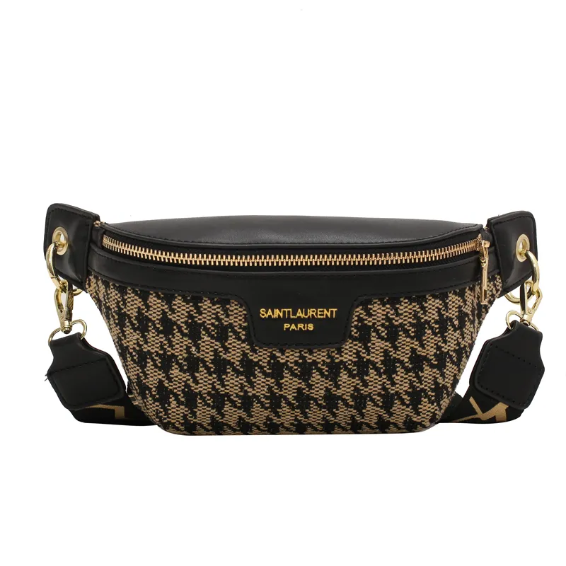 BABOS CLÁSTICOS PADRÃO MULHERES SACA DE WOLEY AO ANTERIOR SACOS CASUAL CASUAL DE Lã Retro Mulheres Bolsas de Cintura de ombro Ladys Crossbody Packs 22076824421