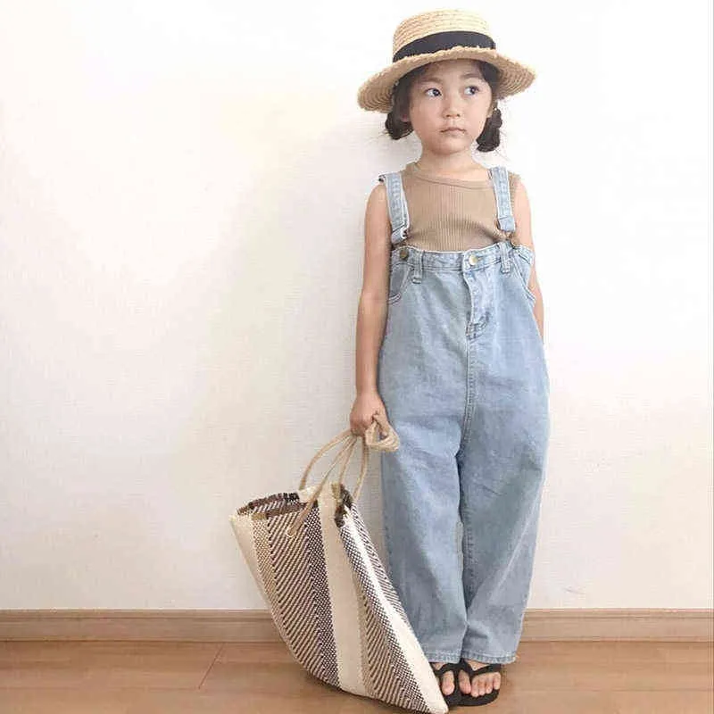 Herfst nieuwe familie bijpassende outfits denim overalls moeder kinderen broek casual familielook