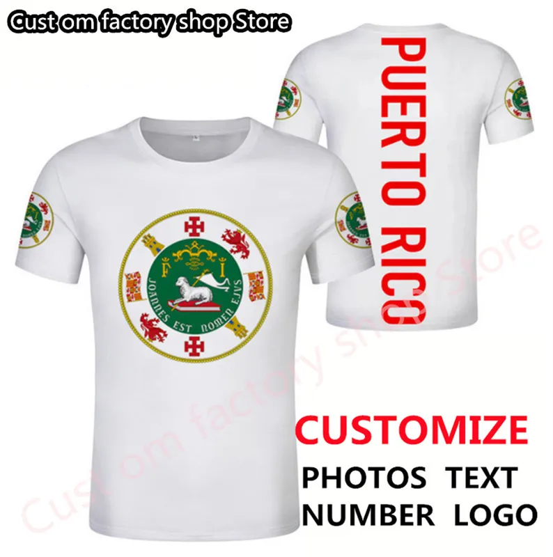 Puerto rico t shirt diy gratis skräddarsydd namn nummer män kvinnor joker ansikte mode lös o nack sommarmens kläder 220616