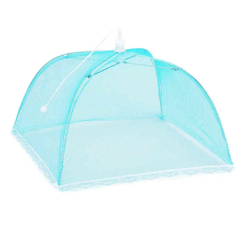 Pop-up Mesh Food Covers Forma di ombrello Mesh Screen Food Covers Protect Food Cover Tent Dome Net Anti Fly Mosquito Umbrella Y220526