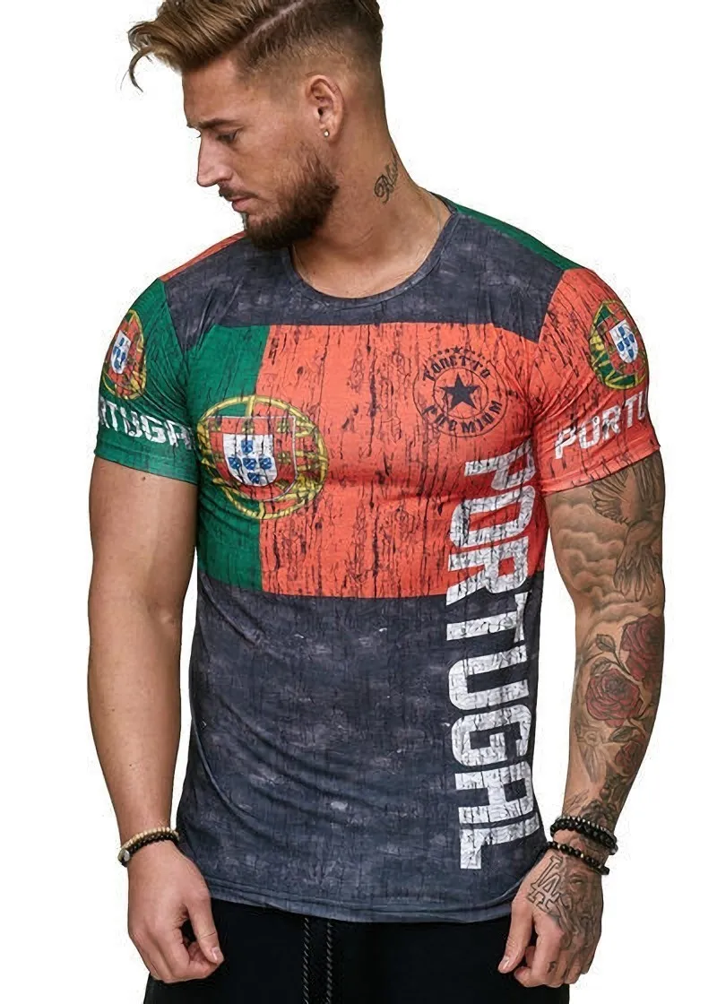 Jersey respirável Alemanha Espanha Suécia Portugal Russia Futebol Tshirt Men Sports Sports Tops Oversize Tops 220706