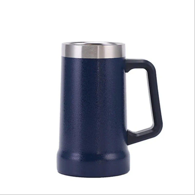 24oz/709ML Stainless Steel 304 Tumbler with handle Vacuum Insulated Travel Coffee Beer Mug Thermal mug Garrafa Termica