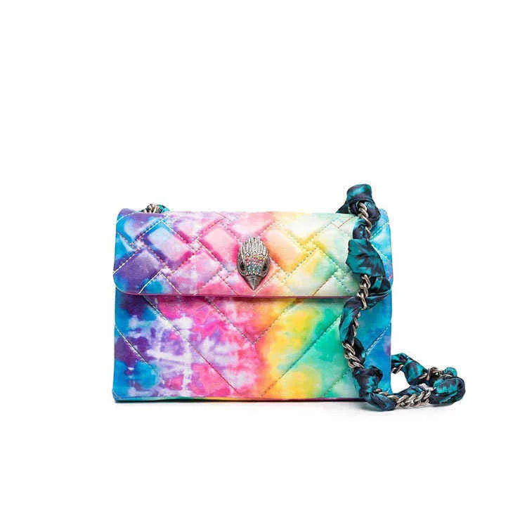 Kurt Geig Tie Dyed and Printed Shoulder Bag New Fashion Rhombic Chain Messenger in Spring Summer 2022 0711