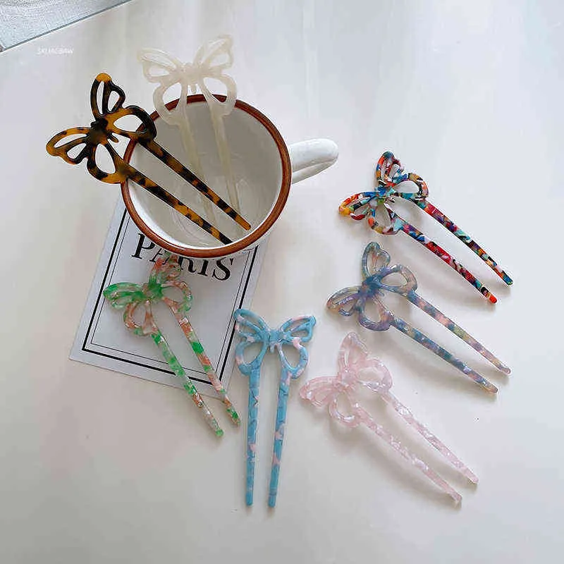 Fashion Clip Women Colorful Butterfly Shape pin Girls Accessories Clips Hair Sticks Headwear New AA220323