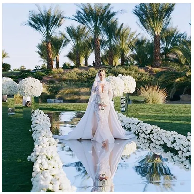 Nouveau tapis de miroir de mariage de 10 mètres T étage