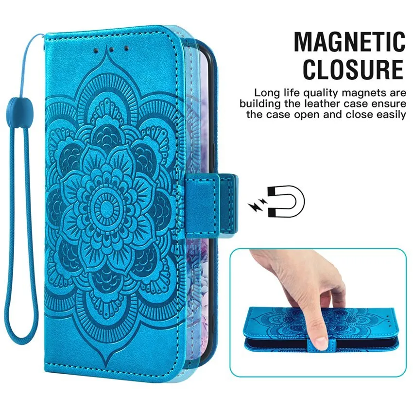 Plånbokfodral för Samsung Galaxy A8S A70S A50S A30S A20S A21S A10S FUNDAS CAPA MAGNET CARD POCKA LANYARD PURSE STAND FLUP COVER