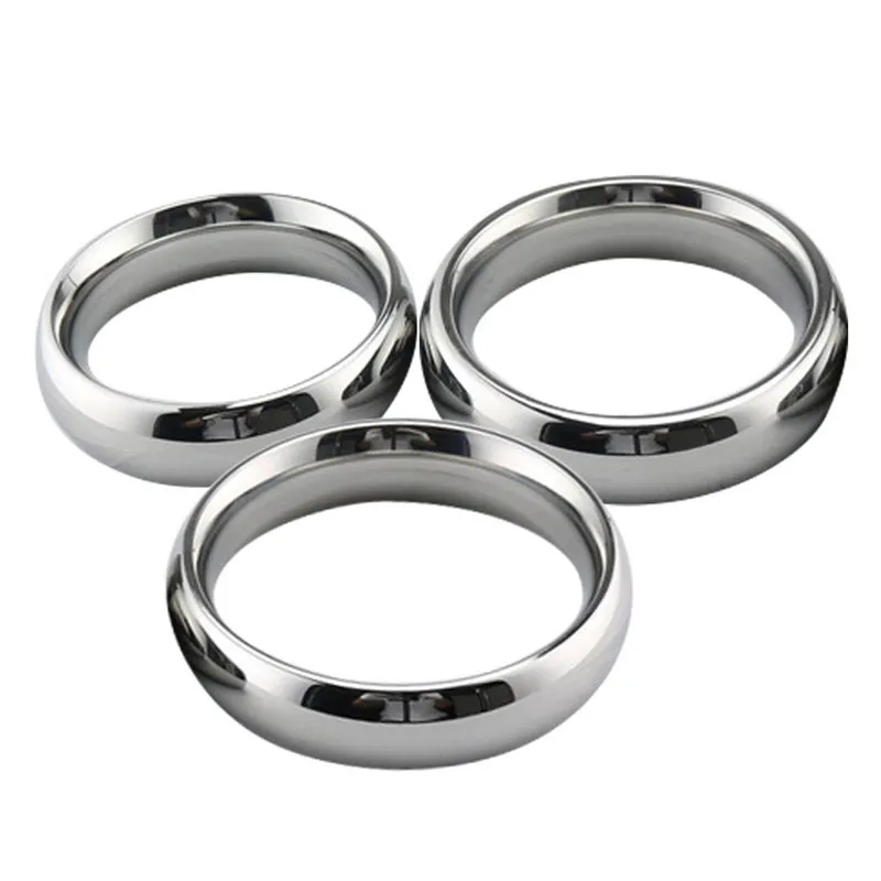 40/45/50 mm Pierścienie ze stali nierdzewnej Seksowne zabawki dla mężczyzn opóźnij wytrysk metalowy pierścień kutasa