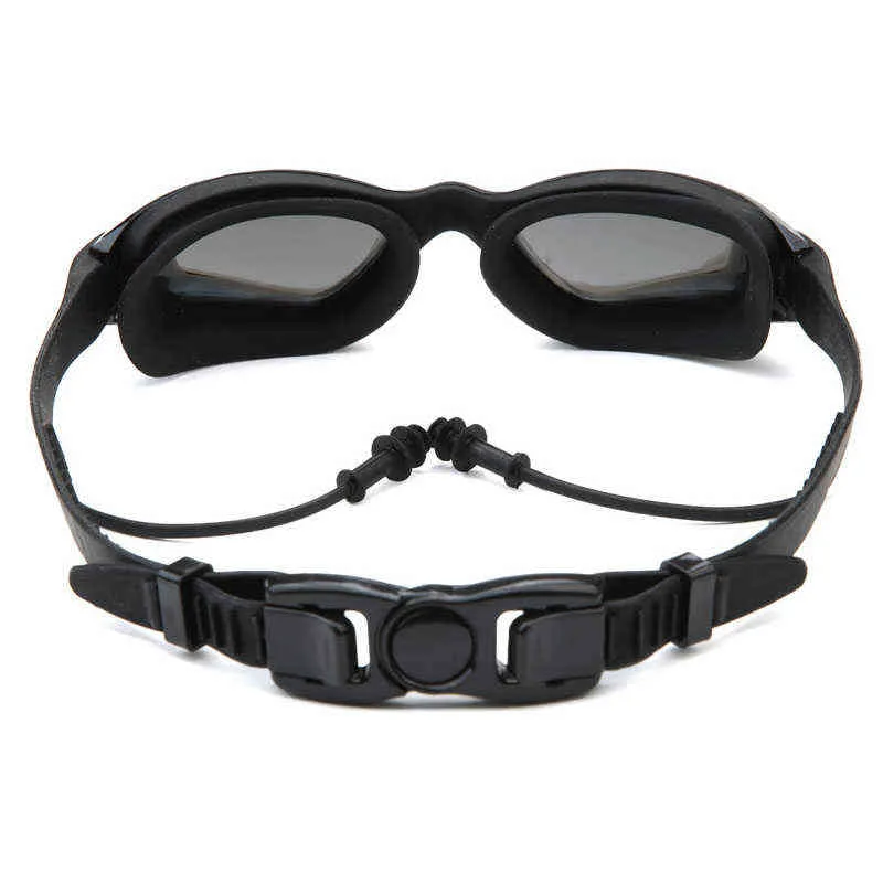 Gafas de natación para miopía Tapones para los oídos Hombres Mujeres Prescripción Profesional Adulto Gafas de natación Gafas de buceo impermeables G220422