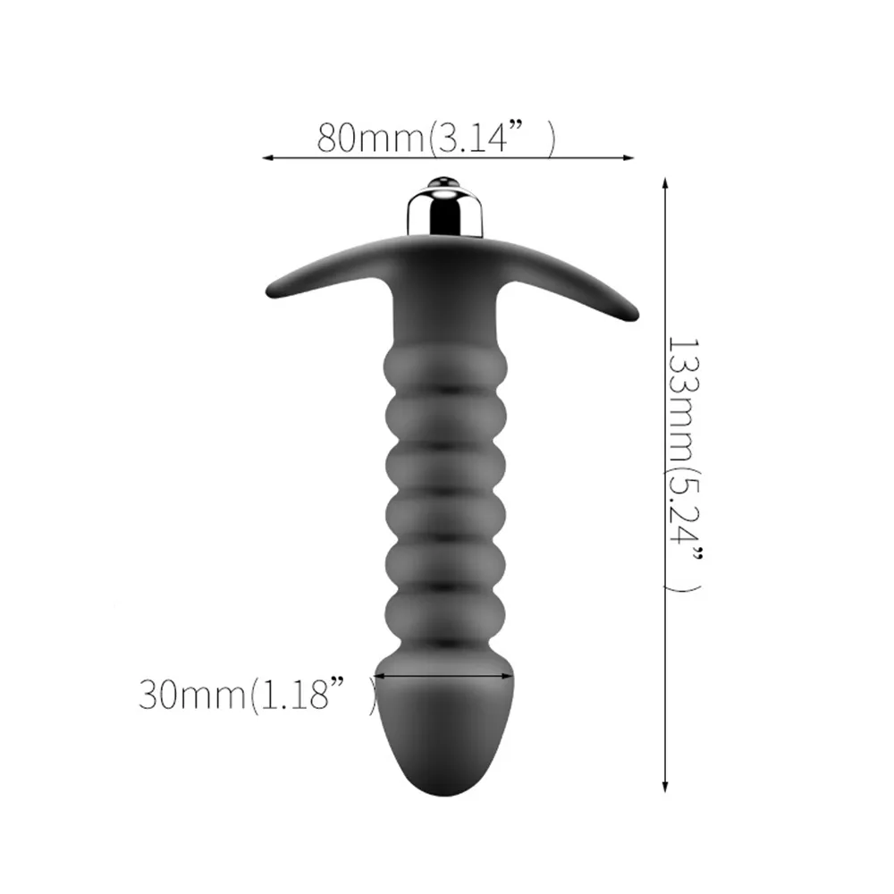 Vetiry Vibrator Butt Plug Anal Vibrating Beads Prostate Massager Silicone Waterproof Sexy Products Toys for Women Men