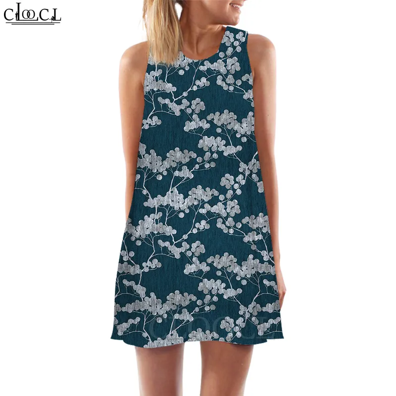 Women Tank Tops Dress Wisteria Flower Graphics 3D Printed Loose Dress Sexy Short Summer Sleeveless Dress Women 220616