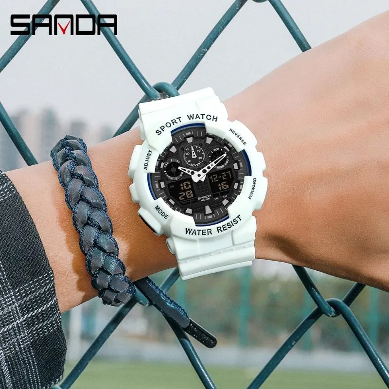 손목 시계 남자 Gshock Sport Watch 방수 50m 손목 시계 relogio masculino big dial quartz 디지털 군대 시계 269c