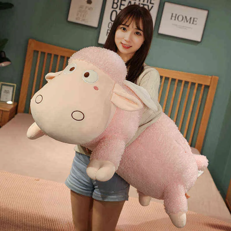 CM Piękne wypchane owiec uściski wielkości kreskówki anioł alpaca poduszka lalki dla dzieci prezent urodzinowy J220704
