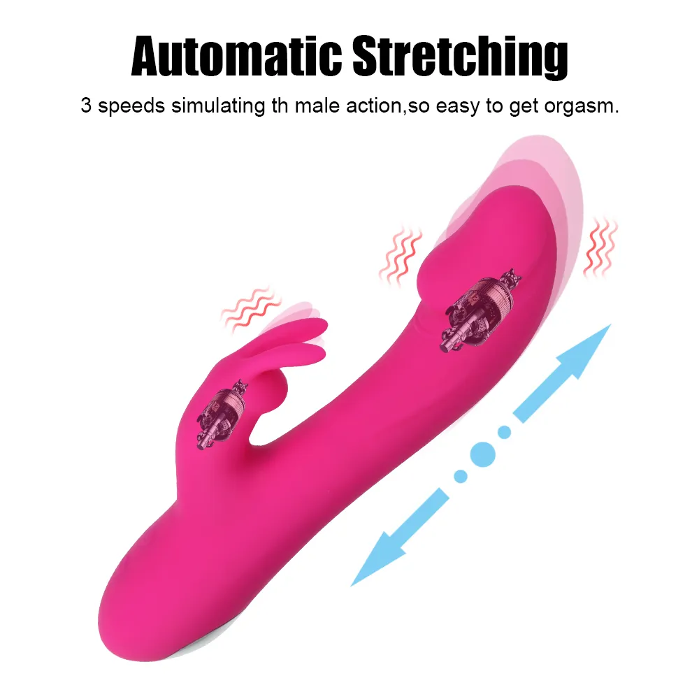 23 cm Automatyczne wibrator rozciągania dla kobiet stymulator pochwy łechtaczki Anal Plug Big Dildos żeńska masturbator seksowne zabawki erotyczne