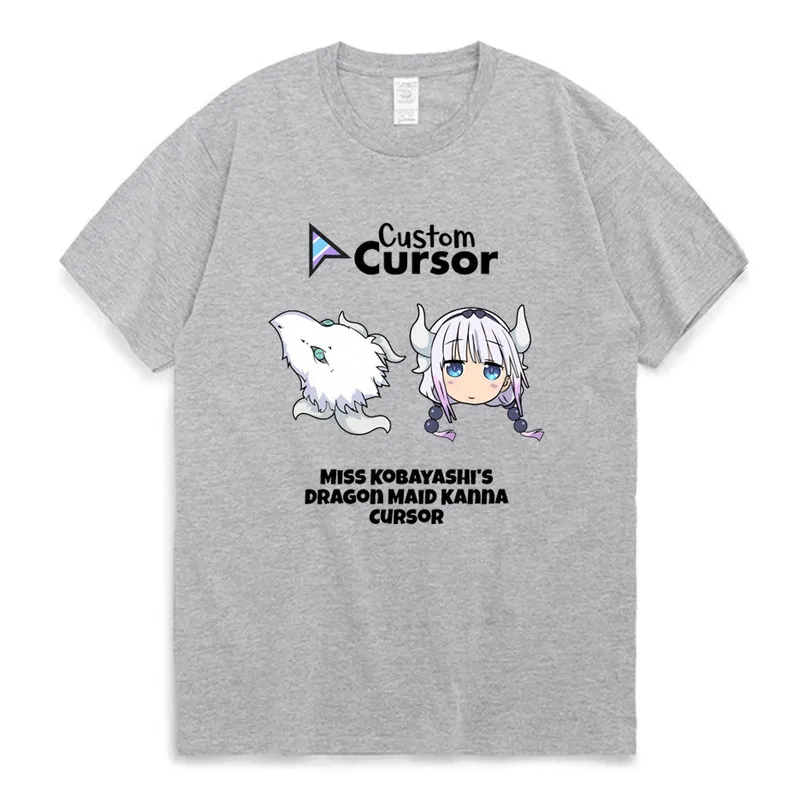 Camiseta masculina Miss Kobayashi Dragon Maid Anime Camiseta Homens Mulheres Engraçado Manga Kawaii Kamui Kanna Tendência de Verão T-shirt de Manga Curta 220708