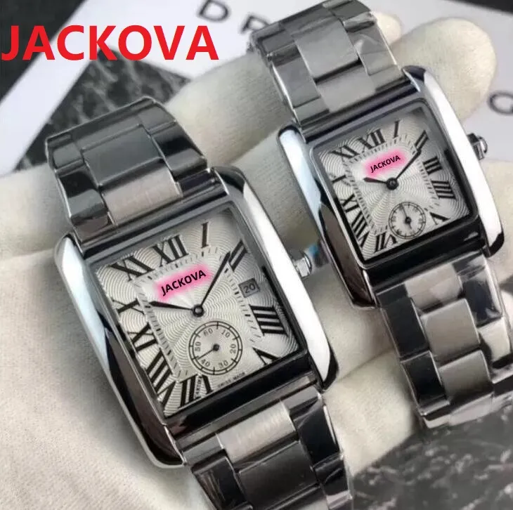 Alle wijzerplaten Werkende heren dames automatische stopwatch horloges Luxe mode Kristal Vierkante rechthoek horloges Geïmporteerd Japan Quartz Mo212o