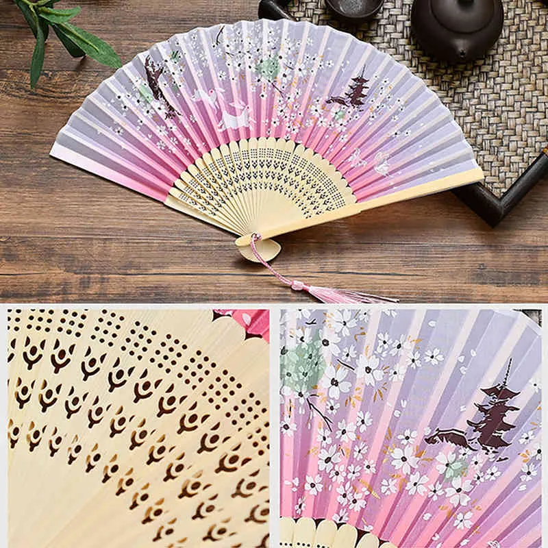 Fan pliant de style vintage Fan pliant chinois japonais art art artisanat cadeau de maison décoration ornements de danse main