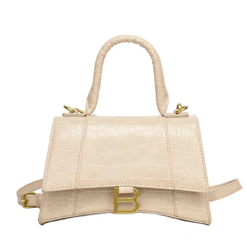 Bags bag female hourglass crocodile pattern style stick small square texture fragrance hand-held One Shoulder Purse