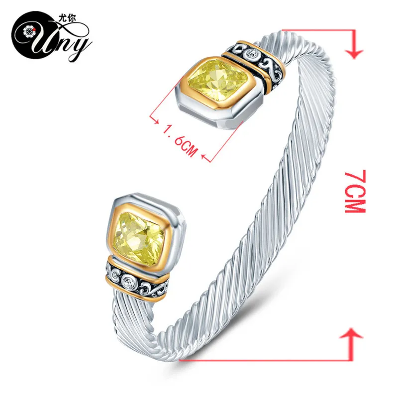 Uny bracelet à câble plat bracelet bracele de créateur de créateurs bijoux inspiré de bijoux inspiré cz