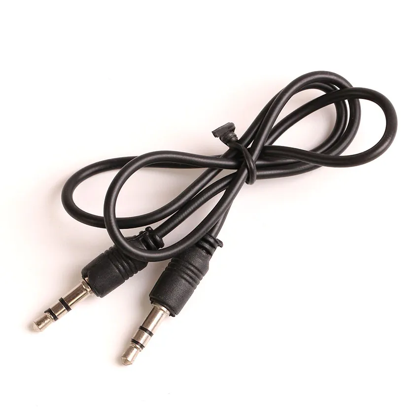 Black Aux 3,5 mm Stereo -Auxiliary -Kabel männlich zu männlichem Jack -Auto -Audiokabelkabel für Samsung Telefon MP3 -Kopfhörerlautsprecherdraht