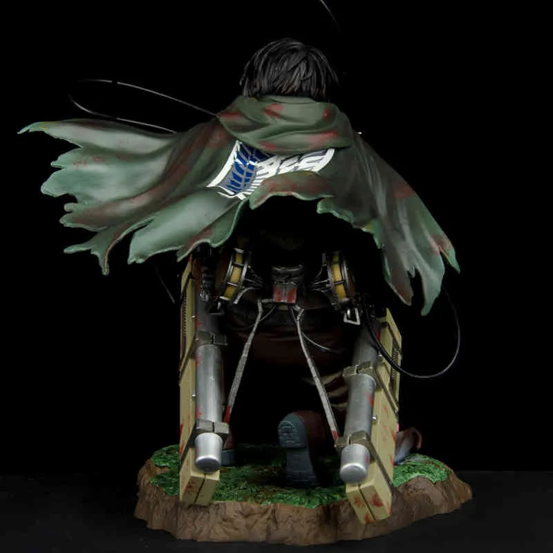 Ataque de anime de 18 cm a la figura del titán Artfx J Levi Fortitude Ver Action Rivaille Ackerman Heichov Sargento Mayor Figurine389675555