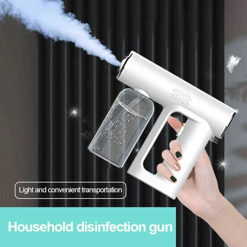 Elektrische draadloze desinfectie Sprayer handheld draagbare USB oplaadbare nano -verstuiver home stoomspuit pistool druppel 220507