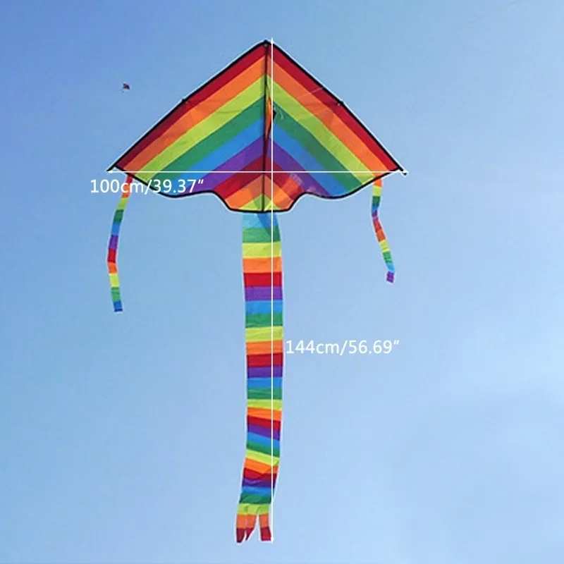Cerf-volant arc-en-ciel à longue queue cerfs-volants extérieurs jouets volants cerf-volant pour enfants enfants 220621