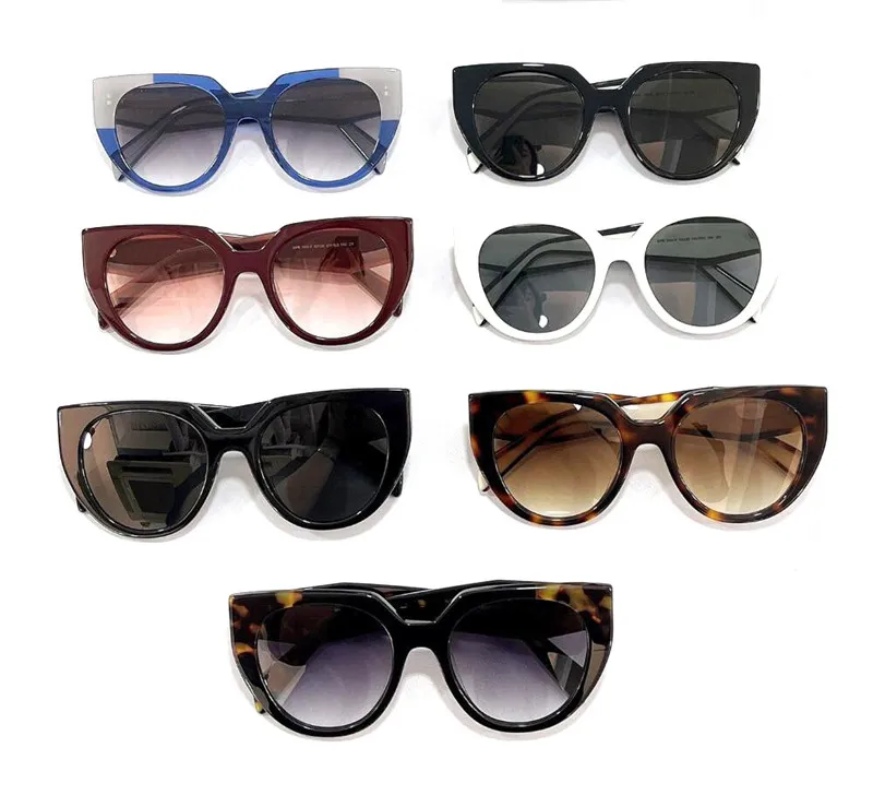 Novos óculos de sol de design de moda 14W Cat Eye Frame Classic Popular e simples estilo de verão UV400 Protection Glasses Top Quali280Q