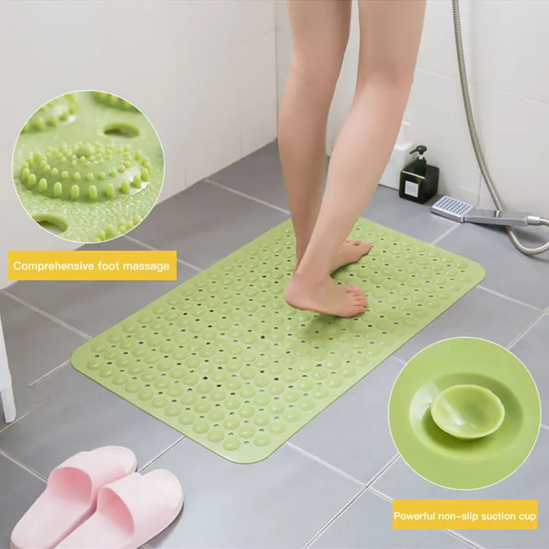 Stor stark sug Badrumsmatta Anti Slip for Home Foot Pad Bath s PVC Massage Partiklar 220401