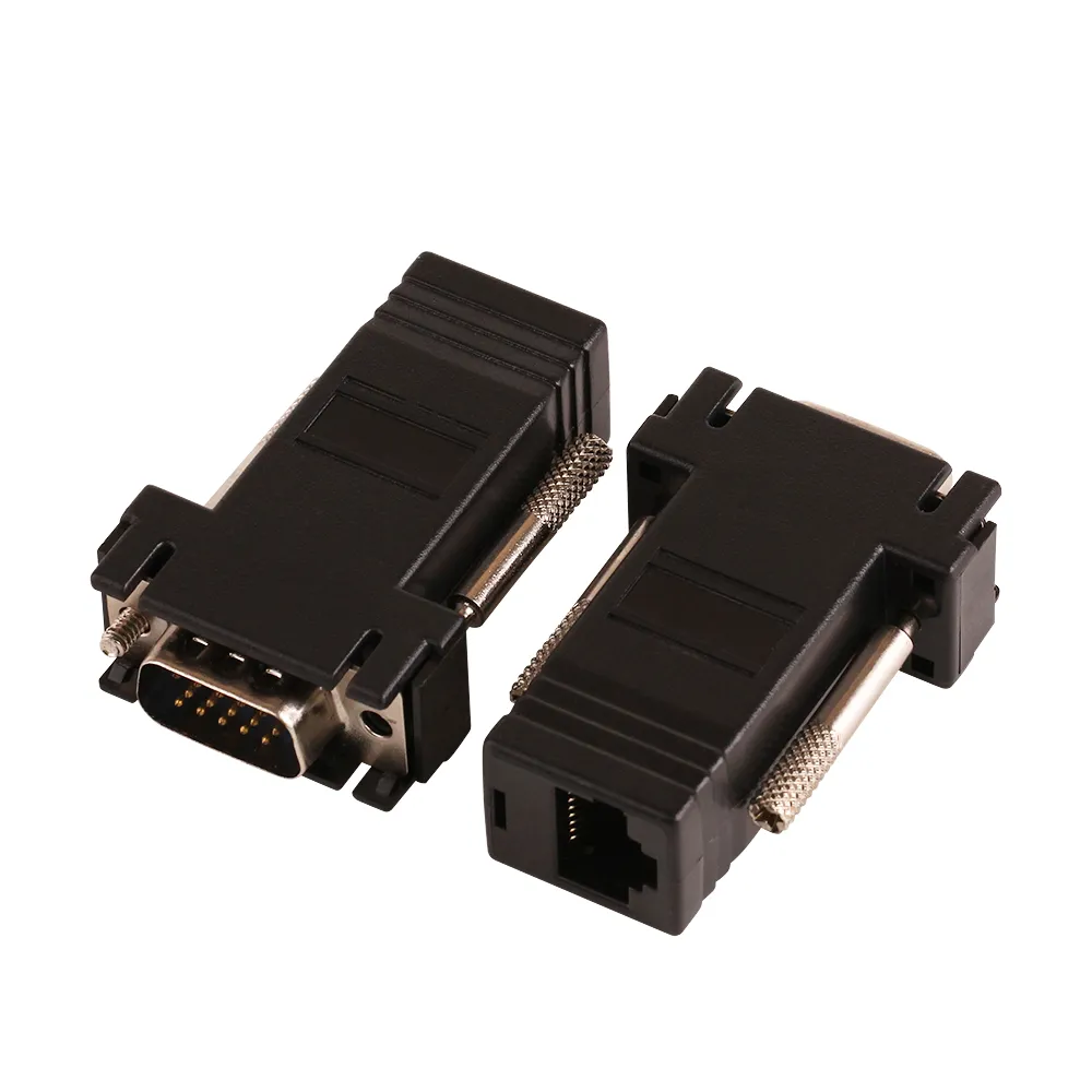 VGA Extender Erkek - LAN CAT5 CAT6 RJ45 Ağ Kablosu Kadın Konnektör