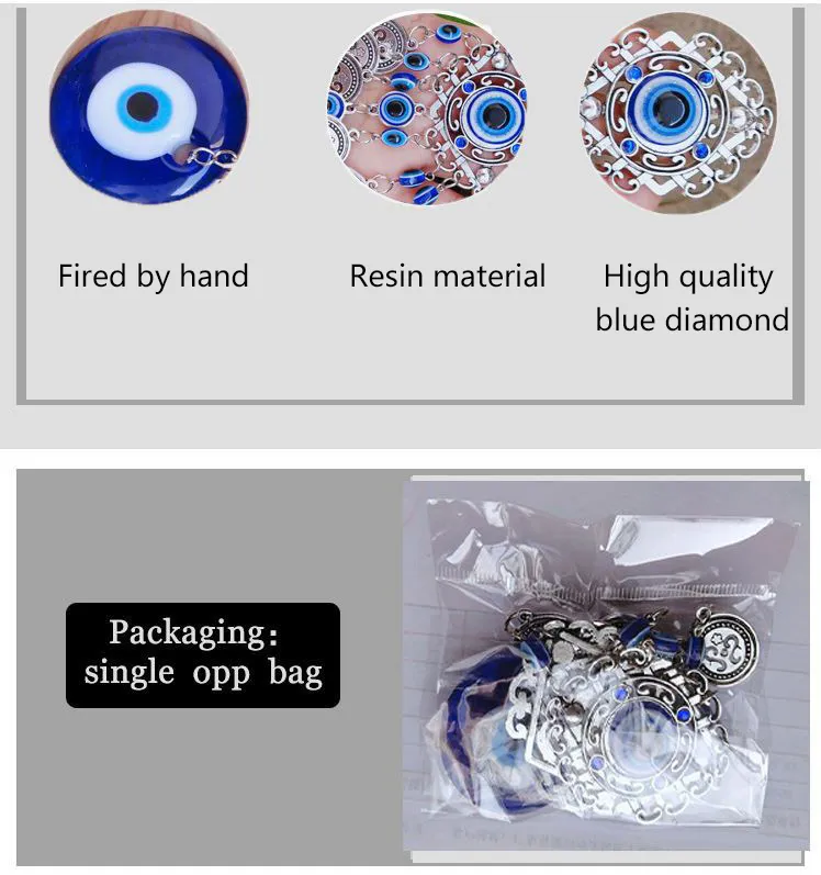 Turkish Blue Eyes Amulet Wall Protection Hanging Decoration Lucky Pendant Wind Chimes Ornament Garden Home Decorations 220716