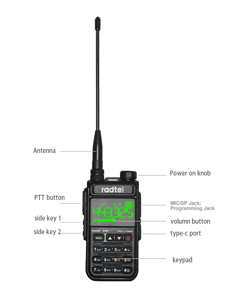 Radtel RT 850 6 نطاقات هواة Ham اتجاهين راديو 128CH اسلكية تخاطب الهواء كامل 108660MHz الماسح البحري 220729