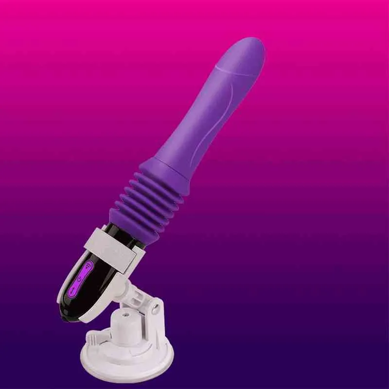 NXY DILDOS DONGS Controle remoto sem fio Vibrador de impulso automático Vibrador de sucção forte Vibradores telescópicos Brinquedos sexuais para mulheres 220511