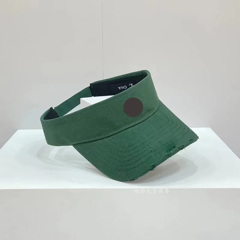 Tasarımcı Visor Yükseltilmiş kalınlaştırılmış marka şapkası yaz kapağı casquette açık UV güneş gözlüğü ayarlanabilir spor golf tenis plaj kafası bant beyzbol şapkaları
