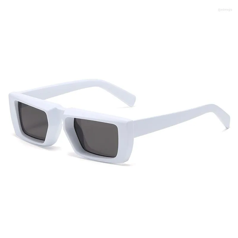 Sunglasses Small Square Women Plastic Frame White Gradient Fashion Brand Designer Glasses UV400Sunglasses282F