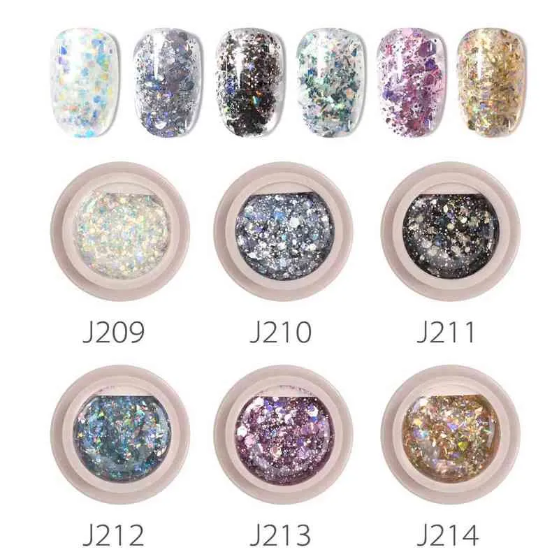 NXY Nail Gel 5ml Diamante Glitter Pintura Semi Permanente Soak Desligado UV Levado Lédea Brilhante Lantejoulas Decorações Decorações 0328