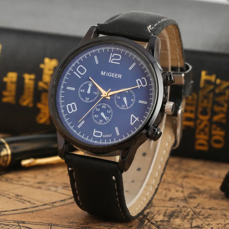 5 Bouchette cadeau Men Watch Box Rals Quartz Watch Watch Sobre en cuir Boucle mâle Bracelets élastiques Pratique présente 220523