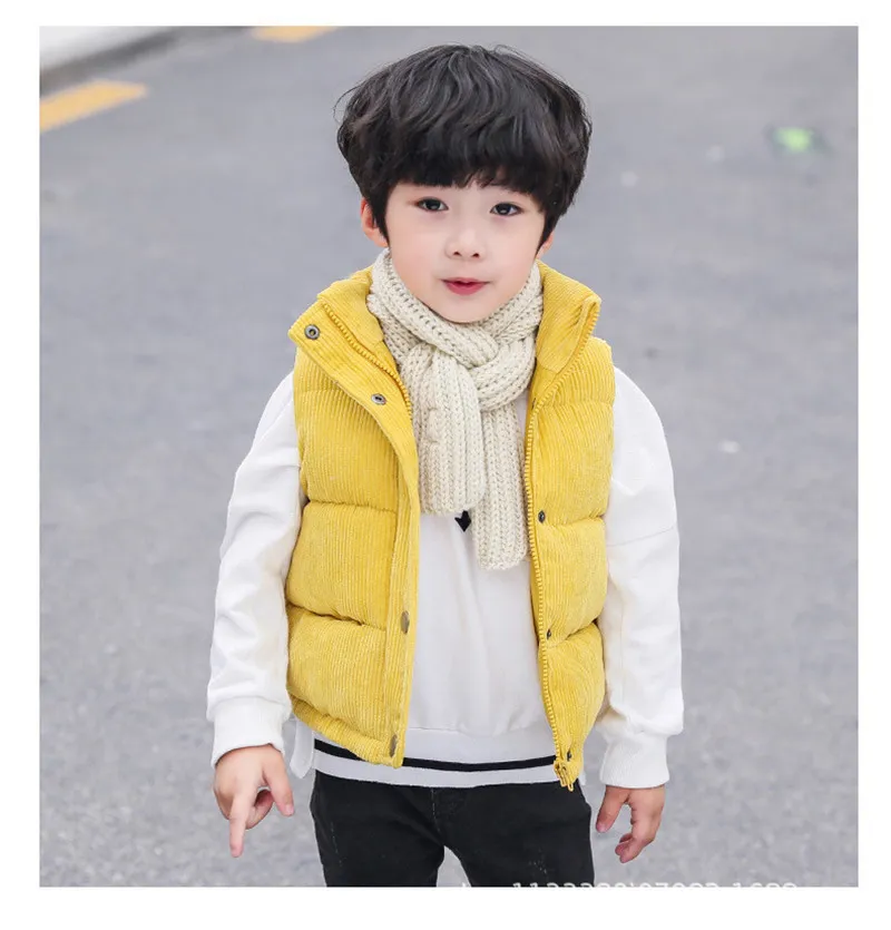 Waistcoat Autumn Children Warm Thicken Vest Baby Cotton Kids Outerwear Coat Clothing Boys Girls Brand Jackets 220826