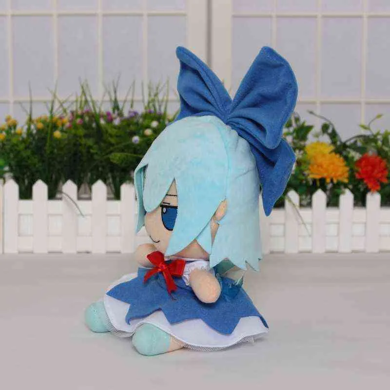 20cm anime touhou projekt cosplay kreskówka Cirno Plush Toy Kawaii Soft Schleńska lalka Wysokiej jakości dzieci prezent Y220505097770238