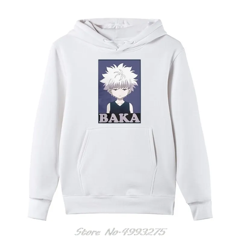 Hunter X Hunter sweats à capuche Killua Zoldyck Baka classique bande dessinée classique Anime japon coton unisexe polaire sweats à fermeture éclair hommes veste