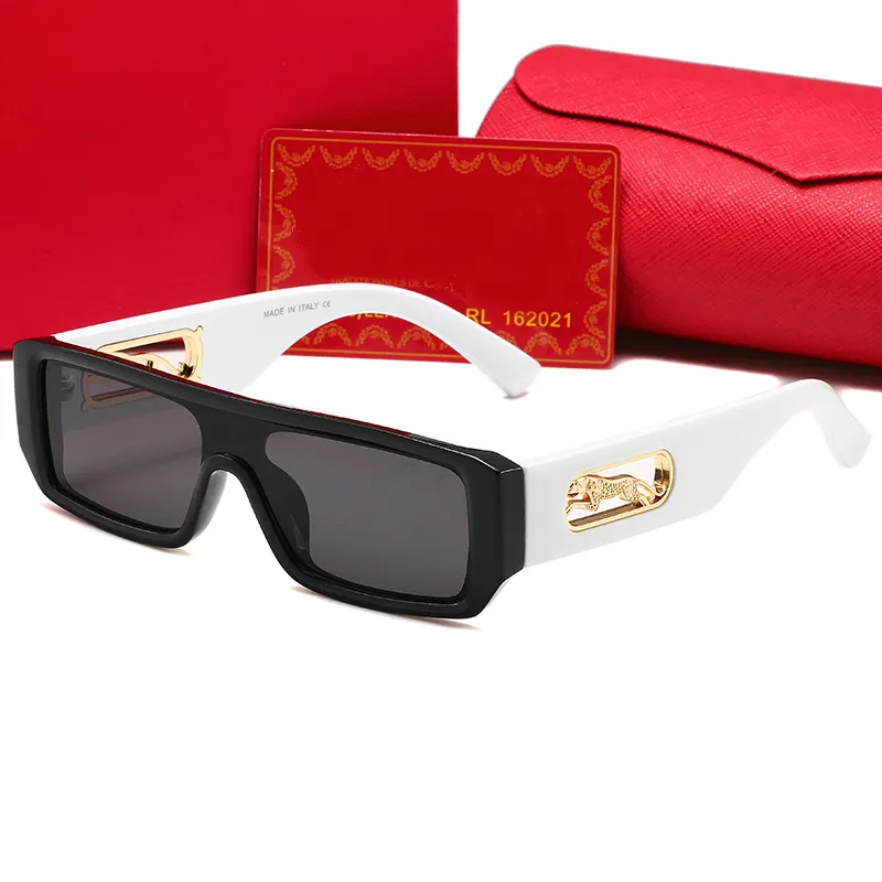 rechthoekig zonnebrilframe Designer Womens Shades Rood Zwart Symbool Brillen Man Mode aan zee UV400 Show Glamour Valentine Gif2656