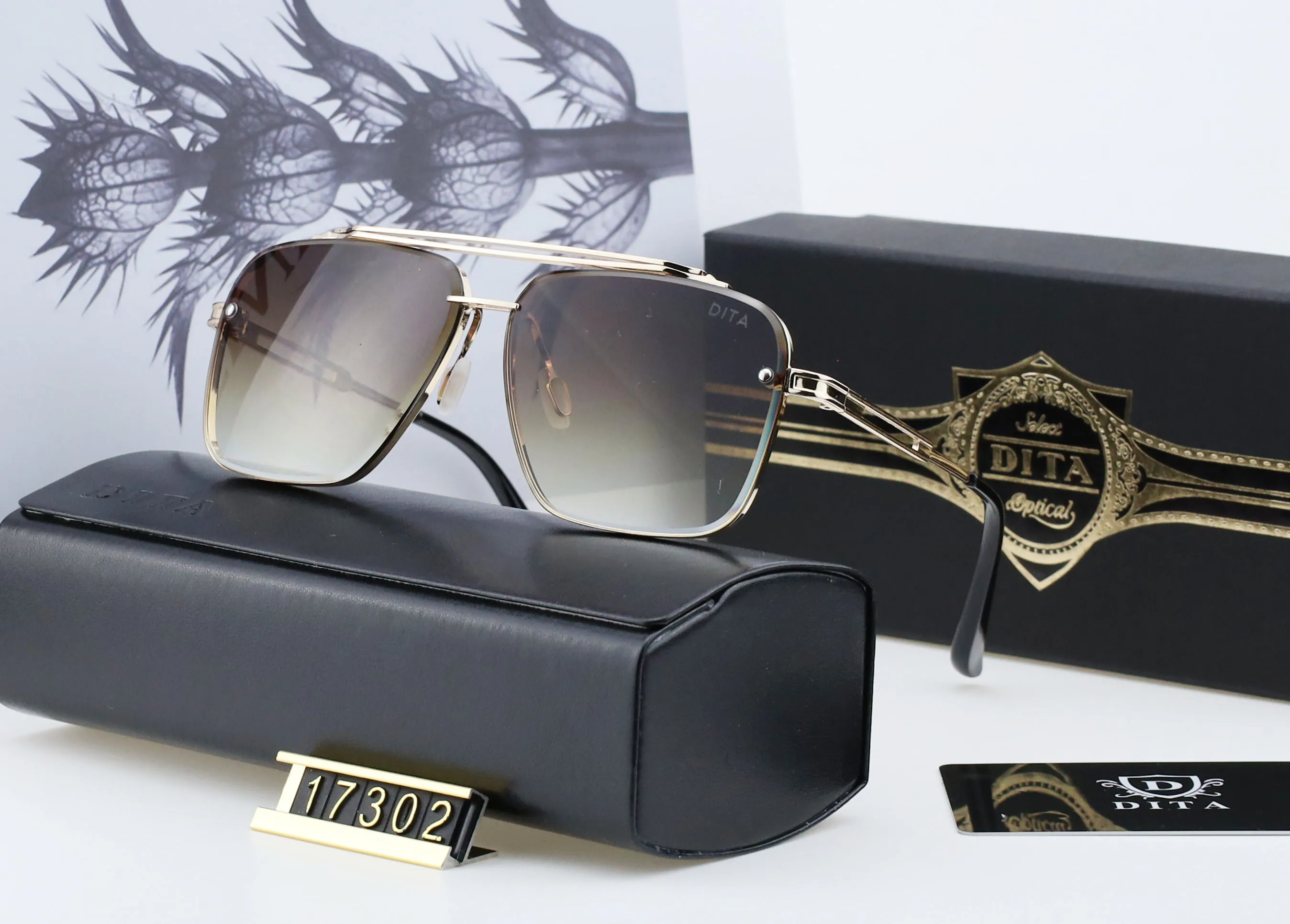 DITA 17302 sunglasses design women sun glasses polarized lens UV400 square frame for men287i