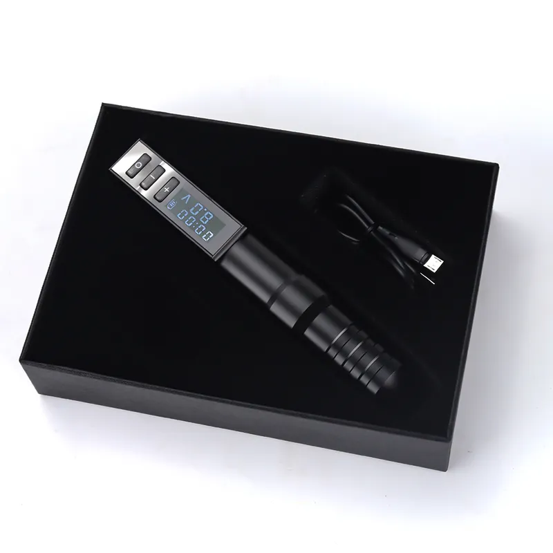Ambition Professional Wireless Tattoo Pen с портативной мощной цифровой светодиодной дисплеем для Body Art 220624