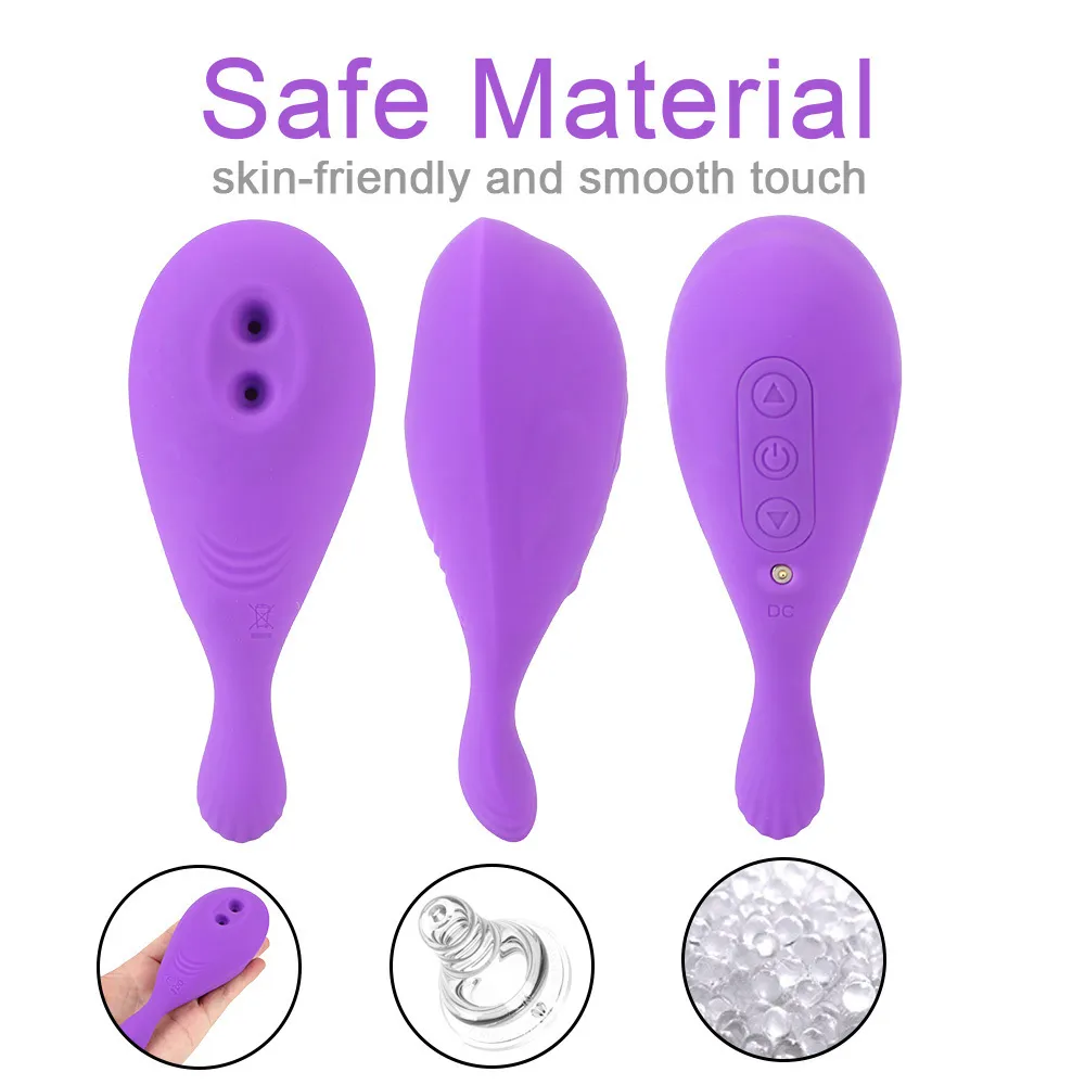 VATINE Doppel-Saug-Vibratoren, sexy Spielzeug für Frauen, 8 Vibrationen, 5 Sauger, Walform, G-Punkt, vibrierender Klitoris-Stimulator