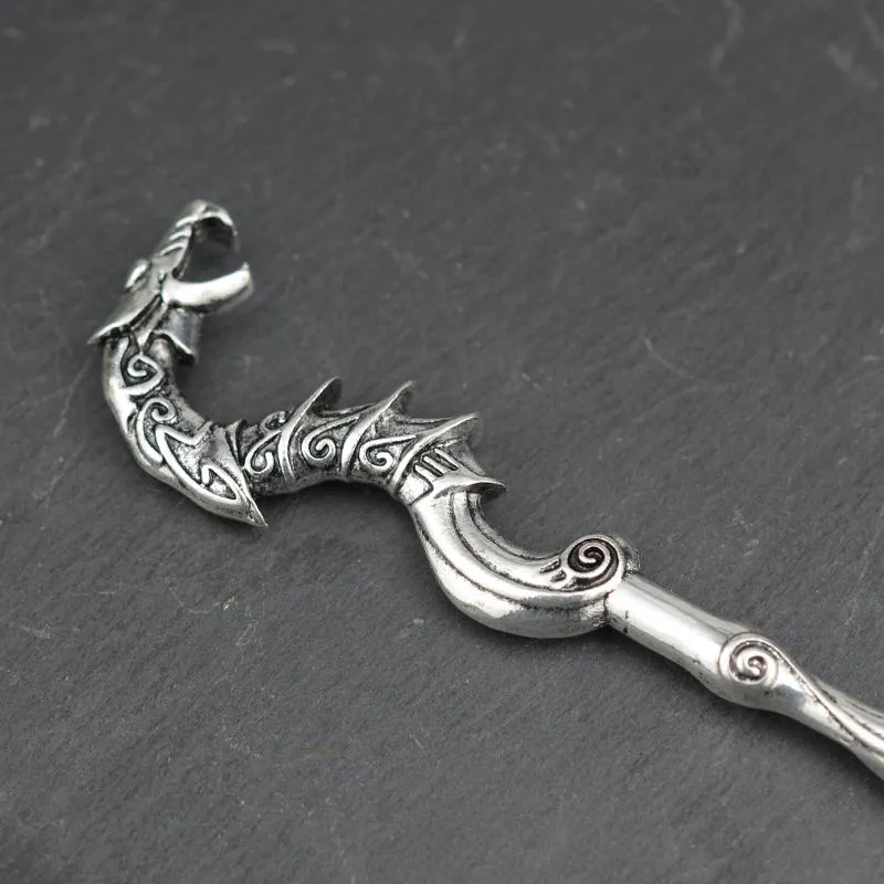 Hair Clips & Barrettes Ethic Dragon Hairsticks Silver Axe Sword Accessories Witch Snake Triple Moon Pentagram Hairpin StickHair206n