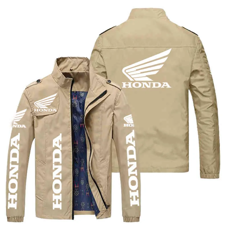 Honda Motor Racing Jacket 2022 Wiosna Jesień Nowy Samochód Wing Drukuj Mężczyźni Casual Wiatrówka Rowerzysta Płaszcze