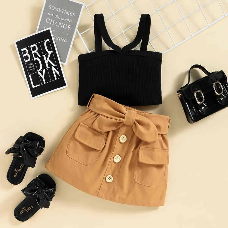 女の子の服セット夏1 2 3 4 5歳の子供ファッションベストスカートベビー子供用のトラックスーツスーツ幼児G220509