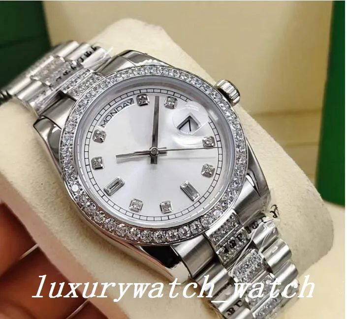 Montres de luxe Men de qualité Men 18k Gold Dsteel Diamond Bracelet 36m Automatique mécanique Woman Diamond Diamond Dialwatch FASH286R