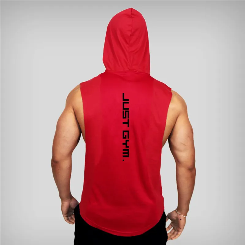 Muscleguys Gym Hooded Tank Top Men Brand Clothing Cotton Bodybuilding Hoodie Vest Workout Singlets Fitness Sleeveless Shirt 220621