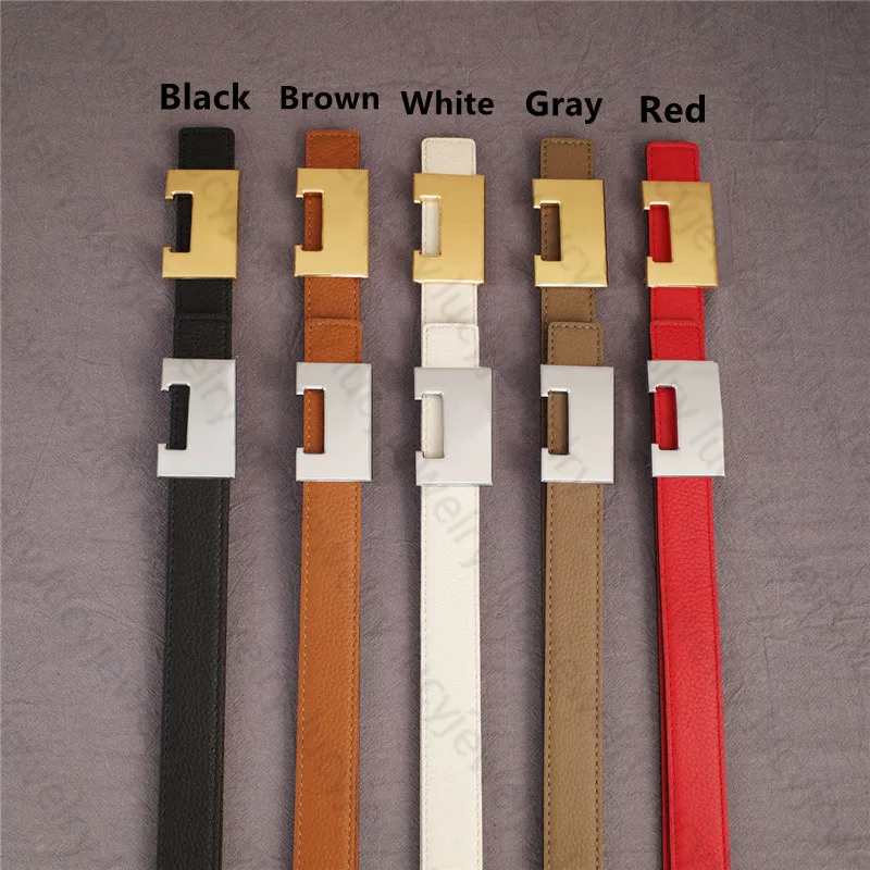 Designer Belt Fashion Belts Bredd 2 4cm Gold Silver Buckle äkta kohud för män Womens 6 Style Top Quality265T